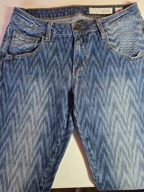 Vintage Sass & Bide Mojo-Kiko Chevrin Print Women's Skinny Jeans Size 26